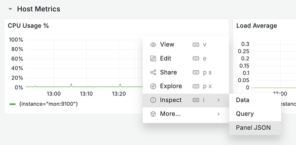 where to find the inspect panel